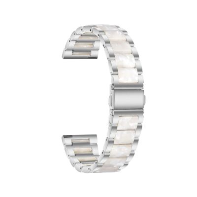 22mm 20mm Strap Alloy with Resin Bracelet for Garmin Watch Band Venu 3 2 1/Venu2 Plus/SQ/Vivoactive 4 Metal Belt Accessories(Silver Style2,For Venu 1)