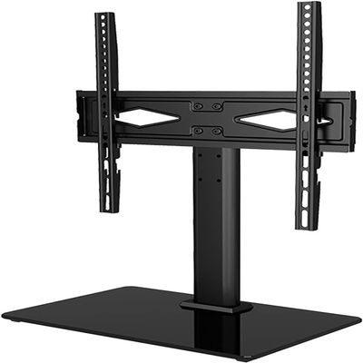 Multifunction Tv Stand Mount, Universal Table Top Tv Stand with Cable Ties Design, Base Corners with Non-Slip Feet, for 32-55 Inch Ultra Slim Tvs, Holds Up to 99Lbs Tv Mount Tv Sta