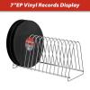 LICONG-2019 CD Holder Triangle Vinyl Record Storage Holder, Stainless Steel Record Display Rack, Desktop Vinyl Holder Multifuncion Triangle File Organizer Record Player Stand(Small-10 Slots) view 4