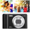 2.7K 48MP Digital Camera, HD Screen and 8X Zoom, Autofocus Camera, Easy to Use, Portable Size, Ergonomic ABS Material, 2.4 Inch Digital Camera with 128GB Memory Card, 700mAh view 2