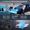 4 Channel Dash Cam Front and Rear Inside, 3 inch 1080P Dashcam with 64GB Card, 360 Dashcam for Car with Parking Monitor, Night Vision, G-Sensor, Loop Recording, Wide Angle view 3
