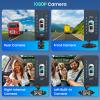 4 Channel Dash Cam Front and Rear Inside, 3 inch 1080P Dashcam with 64GB Card, 360 Dashcam for Car with Parking Monitor, Night Vision, G-Sensor, Loop Recording, Wide Angle view 4