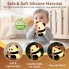 Pak Cute Panda Night Light, Dimmable Touch Control Night Light for Baby, Silicone Squishy Night Lamp, 7 Colors Rechargeable Desktop Light, Bunny Alarm Clock, Gift for Kids Girls Boys, Lovers view 4