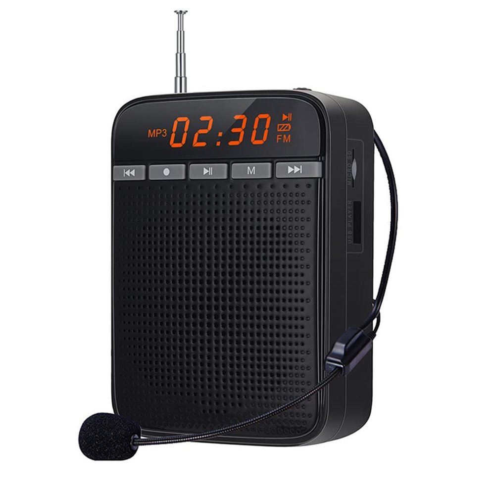 HIONJIN Voice Amplifier Teachers Megaphone Audio Sound Speaker Recording Wired Microphone
