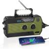 4000mAh/14800mWh Emergency Radio, Solar Hand Crank Emergency Radio - NOAA Weather Radio with AM/FM/NOAA Weather Alert, Reading Lamp, Flashlight, Cell Phone Charger and SOS Siren (Army Green) view 1