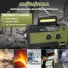 4000mAh/14800mWh Emergency Radio, Solar Hand Crank Emergency Radio - NOAA Weather Radio with AM/FM/NOAA Weather Alert, Reading Lamp, Flashlight, Cell Phone Charger and SOS Siren (Army Green) view 3