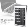 Haofy 22 Keys, Numeric Keypad, USB Keyboard, Low Lag Scissor Base Keycap for 7/8/10, Ergonomic Design for Finance Department (Silver Black) view 2