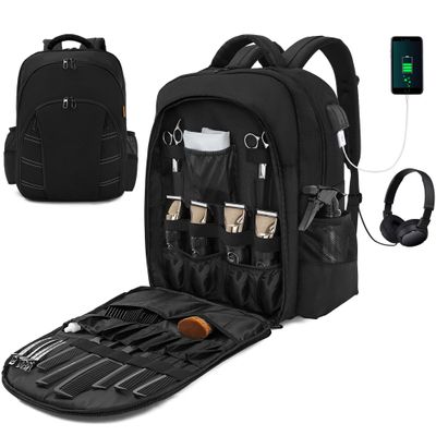 Barber Supplies Bag, Portable Backpack for men, Travel Clipper Tool Bookbag
