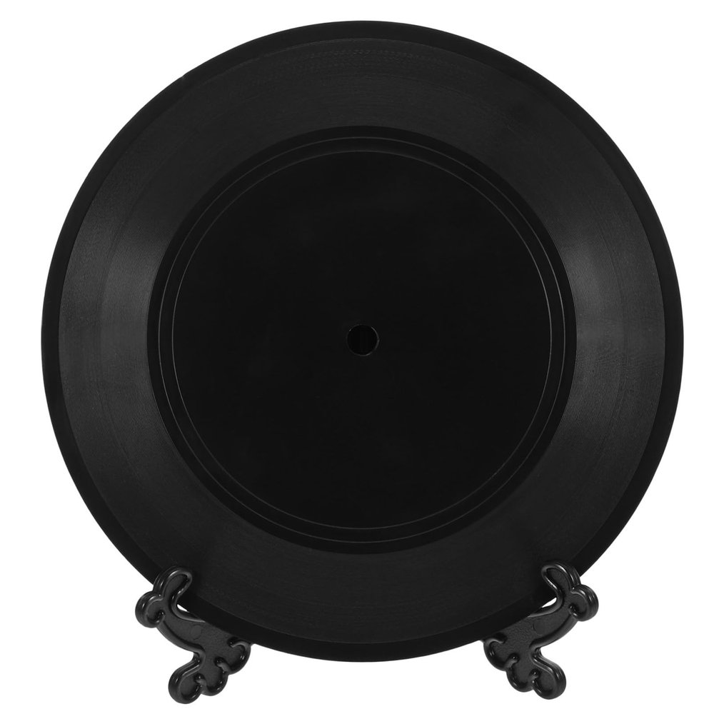 Alipis 1set Vinyl Record Decoration with Stand Retro Style Vinyl Records for Home Cafe Bar and Music and Easy to Clean