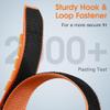 Compatible with Cubitt Viva Pro Smart Watch Band, Lamshaw Quick Release 22mm Rugged Nylon Sports Strap with Woven Loop Design Compatible for Cubitt Viva Pro, Viva, Aura Pro, Aura Smart Watch (Cross Nylon-Orange, 22mm size band) view 3