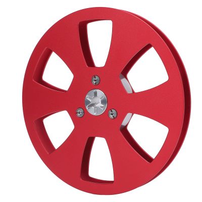 1/4 5 Inch Empty Tape Reel, 6 Hole Open Reel Audio Takeup Reel, Aluminum Alloy Empty Take Up Reel to Reel Hub for TEAC for Studer (Red)