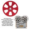 1/4 5 Inch Empty Tape Reel, 6 Hole Open Reel Audio Takeup Reel, Aluminum Alloy Empty Take Up Reel to Reel Hub for TEAC for Studer (Red) view 2
