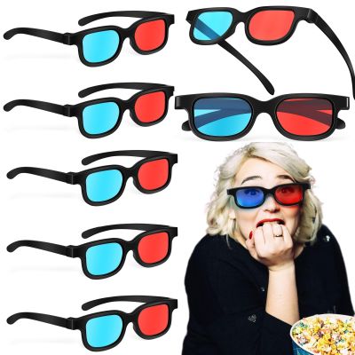 jojofuny 10 Pack 3D Glasses Red Blue Anaglyph for Movies and Games at Home Compatible with Tv Projector Monitor Lightweight Comfortable Frame