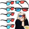jojofuny 10 Pack 3D Glasses Red Blue Anaglyph for Movies and Games at Home Compatible with Tv Projector Monitor Lightweight Comfortable Frame view 1