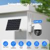 Solar Security Cameras Wireless Outdoor - PTZ 360 Solar WiFi Camera with PIR Sensor Motion Dective with Two-Way Intercom for Home, 2K Night Vision, Light and Sound Alarm view 2