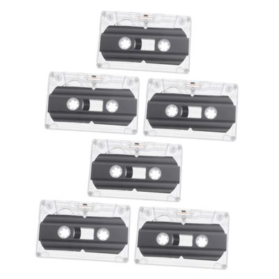 Hemobllo 6pcs Blank Audio Cassette Tapes Bulk Audiotapes for Recording DIY Parties Greeting