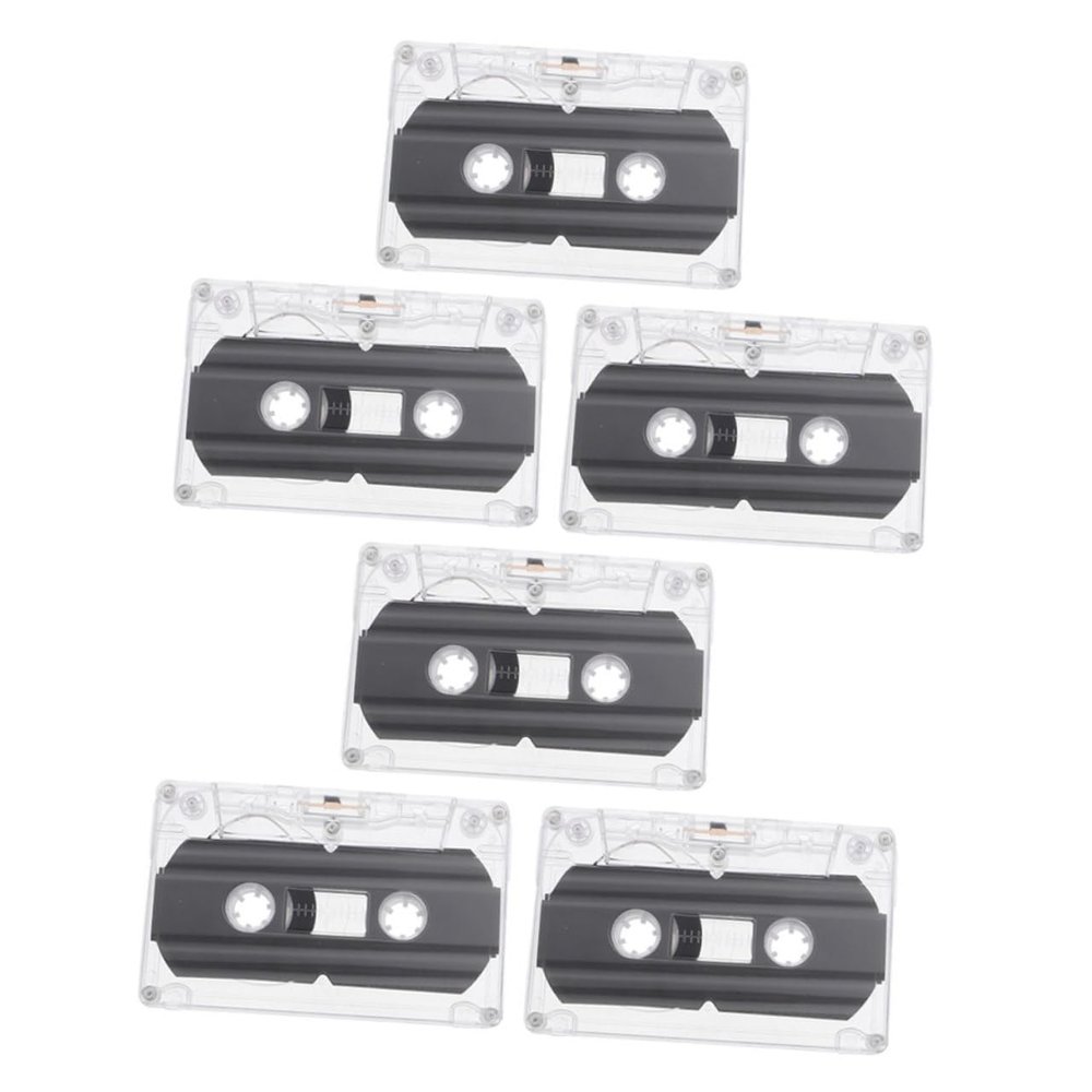 Hemobllo 6pcs Blank Audio Cassette Tapes Bulk Audiotapes for Recording DIY Parties Greeting