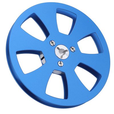 1/4 5 Inch Empty Tape Reel, 6 Hole Open Reel Audio Takeup Reel, Aluminum Alloy Empty Take Up Reel to Reel Hub for TEAC for Studer (Blue)