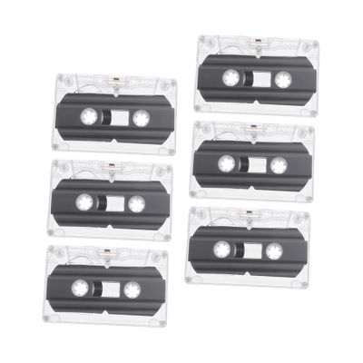 SWOOMEY 6pcs Blank Audio Cassette Tapes for Recording Suitable for Lectures and Music Audio Quality and Sturdy Design for Celebrations and Greetings