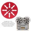 1/4 7 Inch Empty Tape Reel, 8 Hole Open Reel Audio Takeup Reel, Aluminum Alloy Empty Take Up Reel to Reel Hub for TEAC for Revox for Studer (Red) view 2
