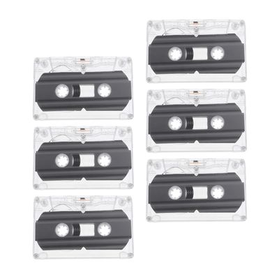 Mikikit 6pcs Blank Audio Cassette Tapes Microcassette Tapes for Recording DIY Recording