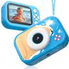Kids Camera Waterproof, IP68 Underwater Camera for Kids Aged 3-12, HD Kids Digital Camera with 1080P Video Recording, Durable ABS Material, Pool Toys for Boys Girls with 32GB Card(Blue) view 1