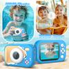 Kids Camera Waterproof, IP68 Underwater Camera for Kids Aged 3-12, HD Kids Digital Camera with 1080P Video Recording, Durable ABS Material, Pool Toys for Boys Girls with 32GB Card(Blue) view 3