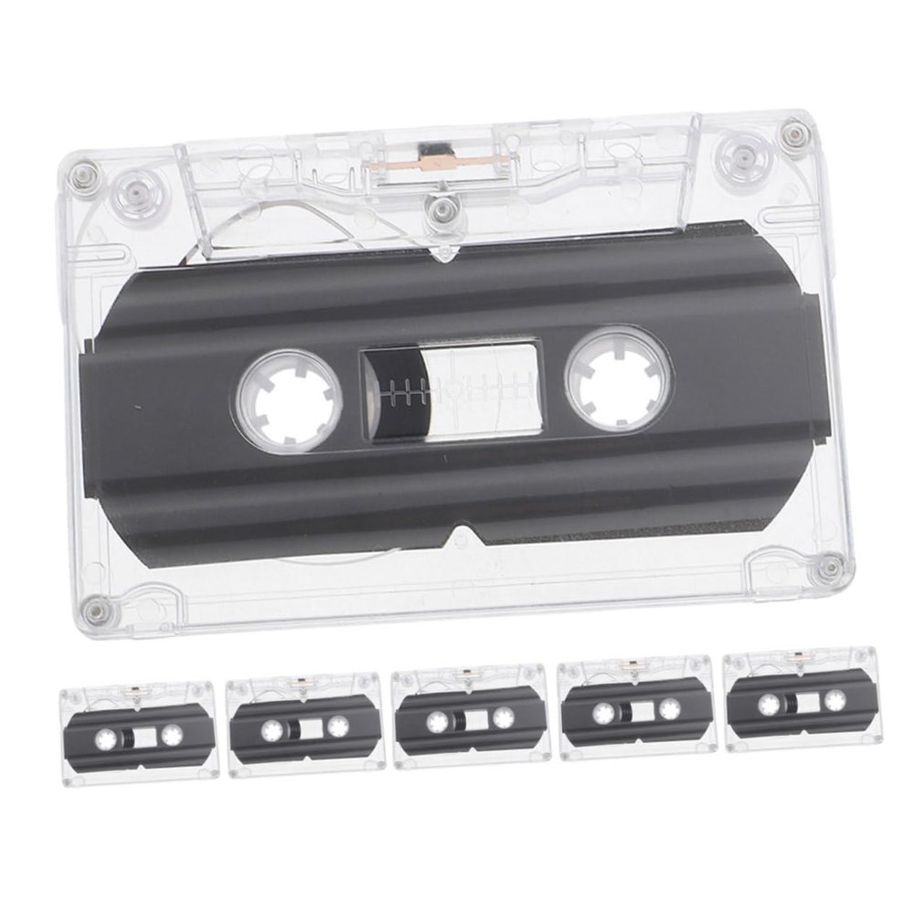 Uonlytech 6pcs Recording Cassette Tapes Blank Audio Tapes for DIY Projects Cassette for Recording