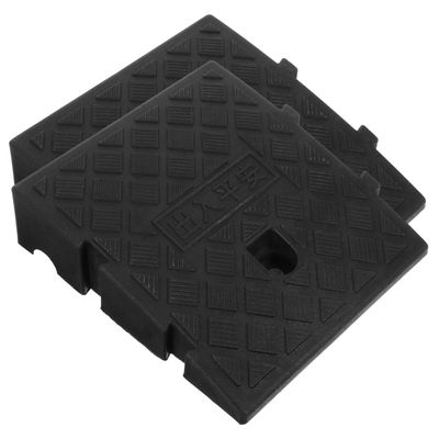 2 Pack Plastic Driveway Curb Ramp Heavy Duty Anti Slip Black