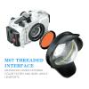 Seafrogs 60m/195ft Underwater Camera Housing for Olympus TG-7  Waterproof Case with 52mm & 67mm Thread, Dual Fiber Optic Ports, Leak Detection, Stainless Steel Mounting Plate (TG-7-white) view 2