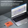 FAPAO Portable Cassette to MP3 Player Mini Tape Player MP3 Converter Built-in Microphone and 3.5mm Headphone Input Software CD Cassette Capture Audio Music Player Compatible with PC Laptop view 3