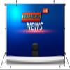 BELECO 15x10ft Fabric News Broadcast Hall Backdrop Live Breaking News TV Shows Newscaster Broadcasting Background News Theme Party Decorations News Anchor Portrait Photoshoot Studio Props view 4
