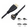 0.5M 90 Degree Up Down Right Angle M/i/ni HDMI-Compatible to HDTV Male M/M Cable Connector V1.4 Compatible with The DSLR Video Camera LCD Monitor(Straight-0.3m) view 2