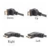 0.5M 90 Degree Up Down Right Angle M/i/ni HDMI-Compatible to HDTV Male M/M Cable Connector V1.4 Compatible with The DSLR Video Camera LCD Monitor(Straight-0.3m) view 3