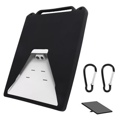 Case Cover Compatible with Starlink Mini, Silicone Satellite Dish Protective Cover with 2pcs Protector Hooks to Hang Satellite Dish on The Backpack for Non-Stop Signal(Black)