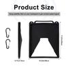 Case Cover Compatible with Starlink Mini, Silicone Satellite Dish Protective Cover with 2pcs Protector Hooks to Hang Satellite Dish on The Backpack for Non-Stop Signal(Black) view 2