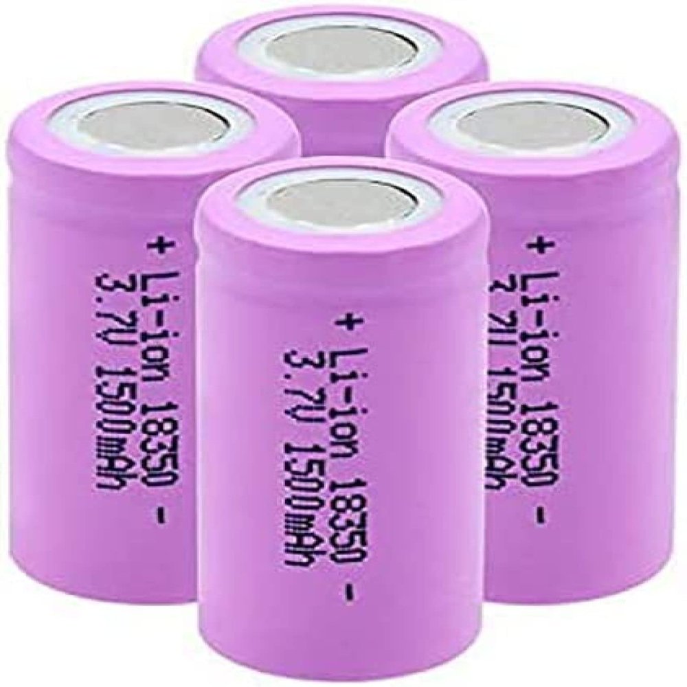 UVUDMUYS 18350 1500Mah 3.7V, Rechargeable High Discharge 10A for Mp3 Player Remote Control Projector Camera