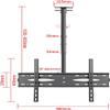 Ceiling TV Mount Bracket for 45 60 Inch Flat Panel TVs Height Adjustable Tilt Swivel 680x450mm Black TV Mount Stand (1m) view 2