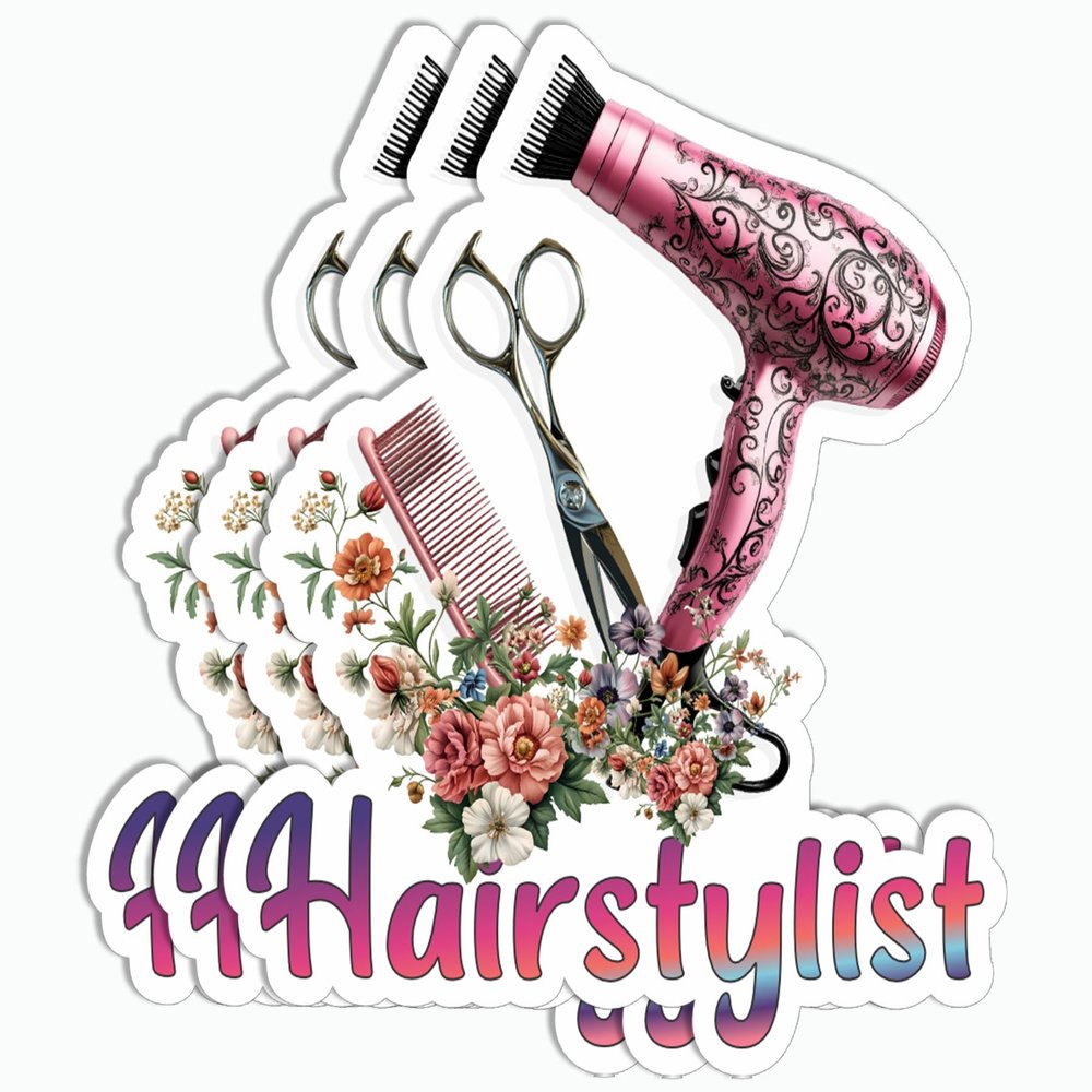 3Pcs Hairstylist Sticker - Hairdresser Sticker - Hair Salon Sticker - Cosmetology Sticker - Sticker for Water Bottle - Laptop - Notebook