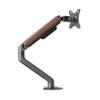 QIXUEZHENG Monitor Stand, Single Monitor Mount - Wood Grain Single Monitor Arm Desk Mount, 17-32" Fully Adjustable Monitor Arm with VESA 75/100mm, Hold up to 19.8 Lbs Monitor arm Adjustable view 1