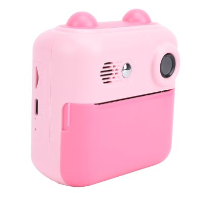 48MP Kids Camera Instant Print, HD 1080P Instant Print Camera, Portable Thermal Printing Camera with 2.4in Eye Caring Screen, Digital Selfie Camera Toy (Pink)