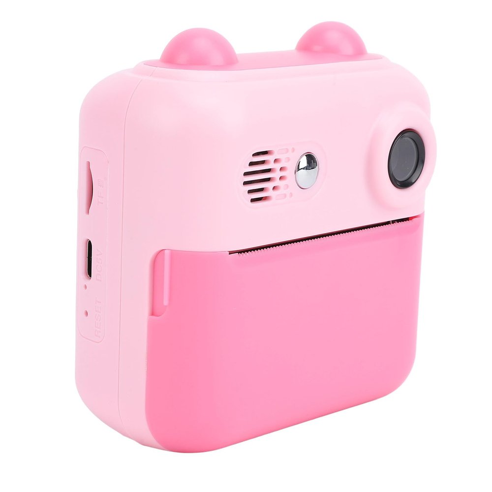 48MP Kids Camera Instant Print, HD 1080P Instant Print Camera, Portable Thermal Printing Camera with 2.4in Eye Caring Screen, Digital Selfie Camera Toy (Pink)