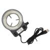 USB Powered High Brightness Microscope Lamp LED Ring Light Source for Lathes Cameras Binoculars Lab Stereo Microscopes 144 LED Ring Microscope Light Adjustable view 2
