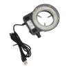 USB Powered High Brightness Microscope Lamp LED Ring Light Source for Lathes Cameras Binoculars Lab Stereo Microscopes 144 LED Ring Microscope Light Adjustable view 3