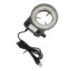 USB Powered High Brightness Microscope Lamp LED Ring Light Source for Lathes Cameras Binoculars Lab Stereo Microscopes 144 LED Ring Microscope Light Adjustable view 4