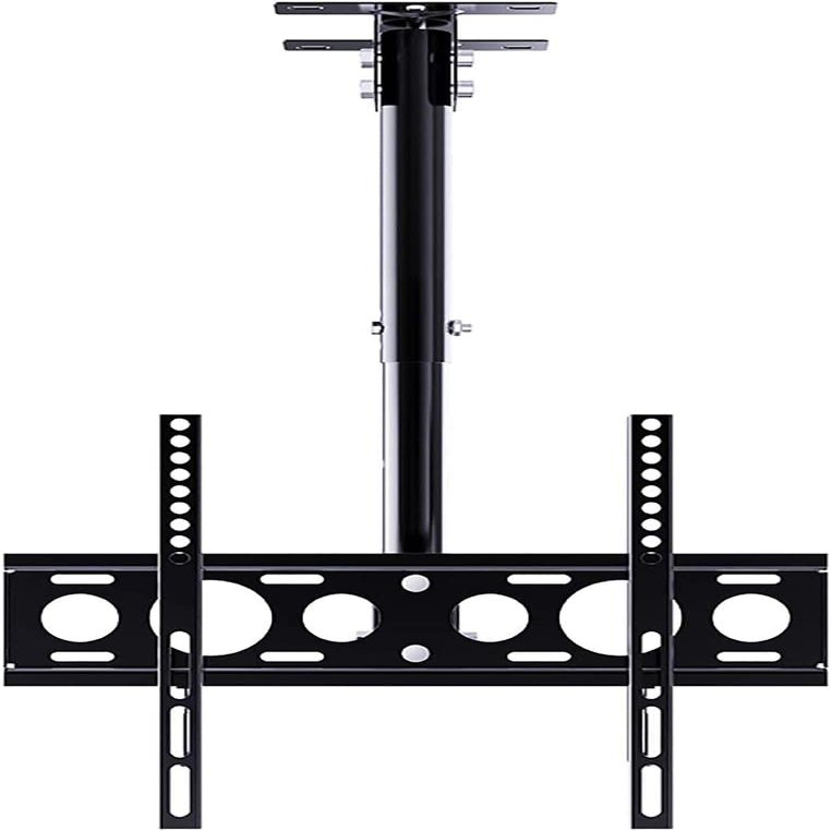 Adjustable Ceiling TV Mount Bracket for 26 60 Inch Flat Panel Televisions Tilt Swivel Max 400x400mm Adjustable Height Black TV Mount Stand with 2m Cable