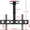 Adjustable Ceiling TV Mount Bracket for 26 60 Inch Flat Panel Televisions Tilt Swivel Max 400x400mm Adjustable Height Black TV Mount Stand with 2m Cable view 2