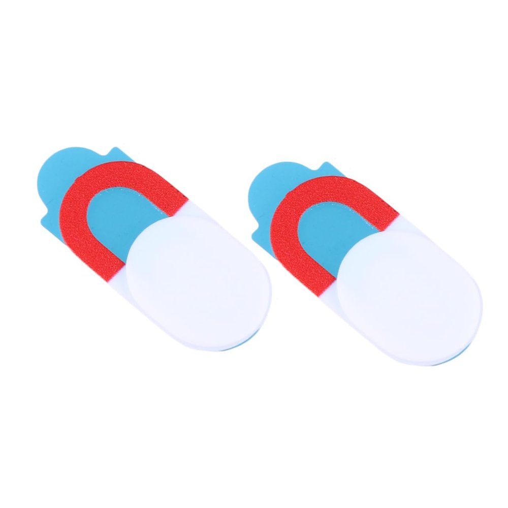 6pcs Webcam Cover Slider Protects Sticker for Webcam Protector Cool Stickers Cellphone Camera Cover Nail Stickers Stand Camera White