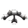 Triple Finder Scope Mount Bracket, 3-Slot Full Metal Dovetail Mounting Base for Astronomical Telescope, Black Aluminum Alloy Fixed Slots Rack view 2