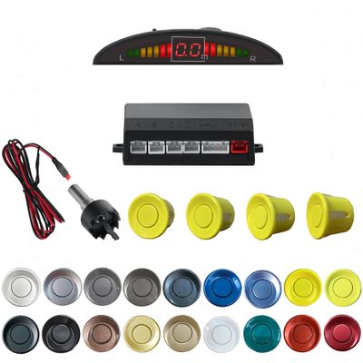 SANDETOUN Parking Sensor Kit Backup Sensor Kit Reverse Sensor for Car 18 Color Options for Probes Adjustable Alarm Volume Professional Sensore de Reversa para Carro Safe Driving AssistantYellow